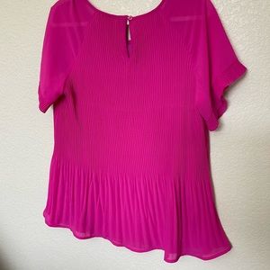 NY Collection fushcia chiffon top